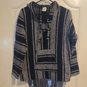 Chic Black and White Women's Cowl Neck Sweater